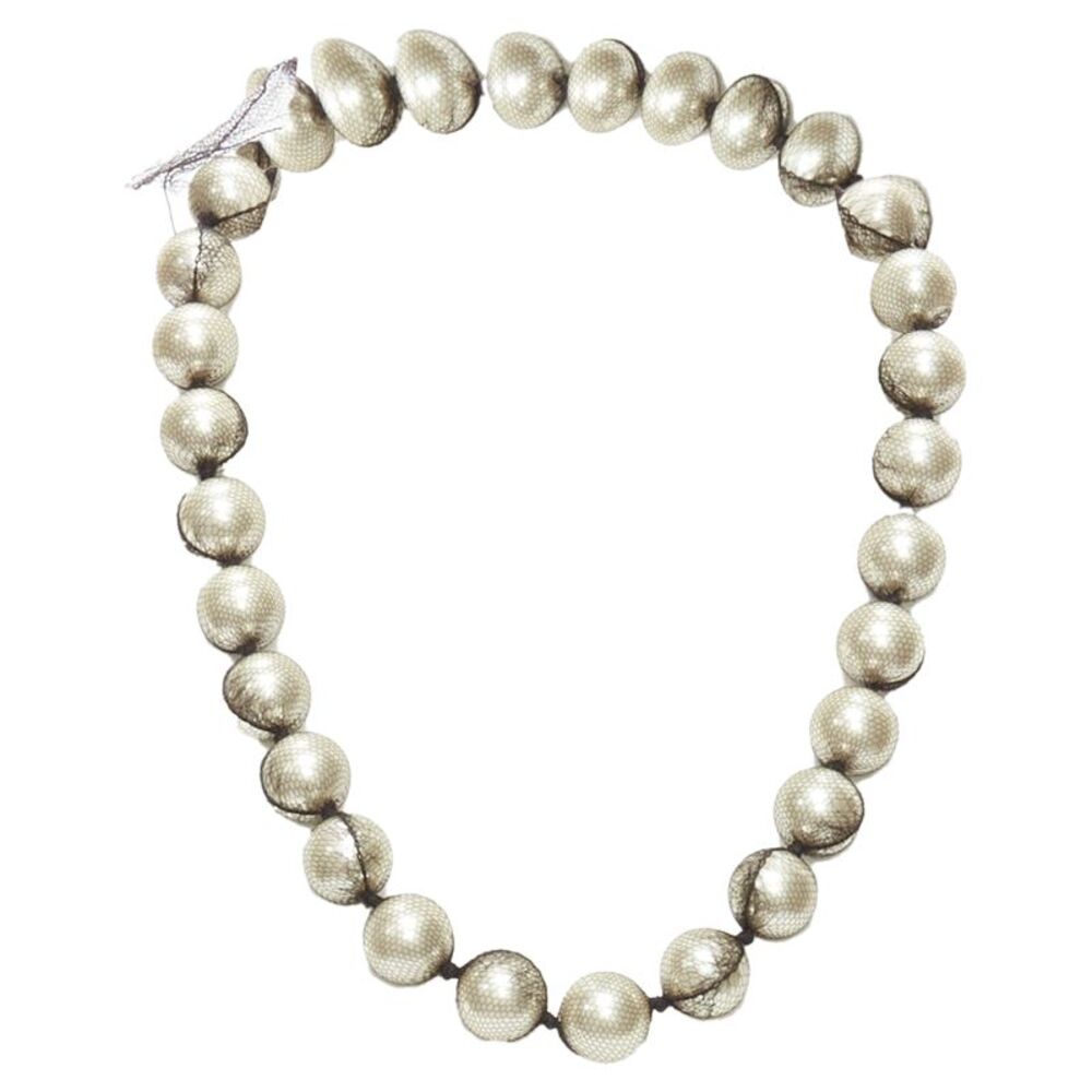 Lanvin Pearl Mesh Necklace